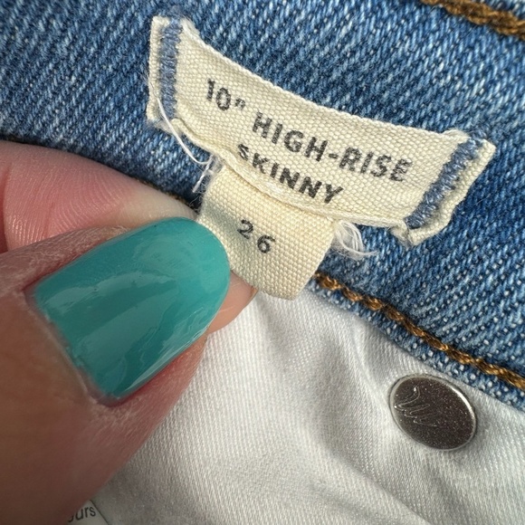 Madewell Skinny Jeans Womens Size 26 Light Blue High Rise - Picture 6 of 14